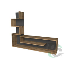 Wall unit universal UNIKA Grafit/Taho Oak