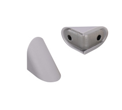 Single metal corner with plastic cap Grey DC NEW, 10 pcs