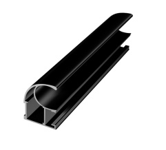 Vertical open profile L-4,7m Matt Black DC OptimaLine