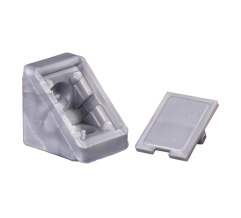 Single mounting corner Dark Grey DC, 10pcs