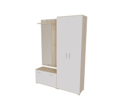 Entryway set NIKA Sonoma Oak/White Alba Nymphea