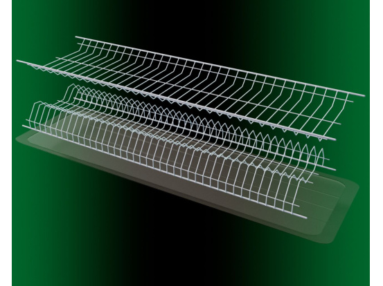 Dish dryer into section 900mm thermoplastic White  DC EuroLine