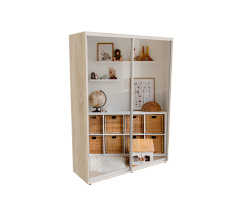 Sliding door wardrobe PRIME 2000х600х2400 Sonoma Oak (2 doors, with mirror)