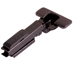 Overlay hinge with consealed mounting plate and 3D adjustment Clip On Graphite