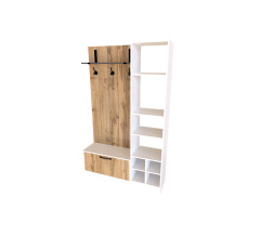 Entryway set AIDA White Alba Nymphea/Taho Oak