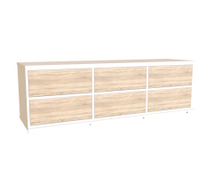 Chest of drawers TINA White Alba Nymphea/Sonoma Oak