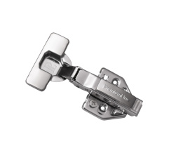 Full overlay hinge with 3D mounting plate Clip On Stainless Steel