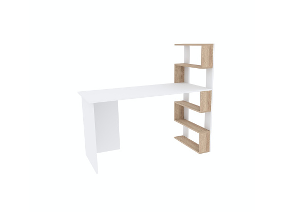 Computer desk ROBERT (right-side) White Alba Nymphea/Sonoma Oak