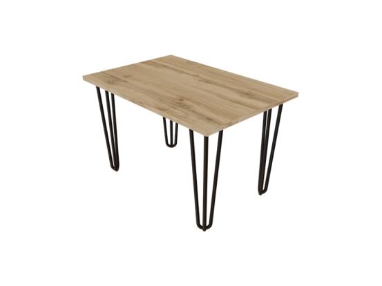 Coffee table ZAC 660*440*16 Taho Oak (white rod legs 4 pcs)