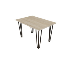 Coffee table ZAC 660*440*16 Sonoma Oak (black rod legs 4 pcs)