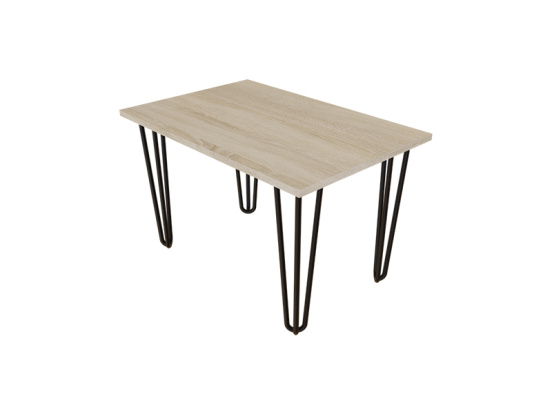 Coffee table ZAC 660*440*16 Sonoma Oak (black rod legs 4 pcs)