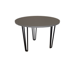 Coffee table ZAC R600*16 Grafit (black rod legs 3 pcs)