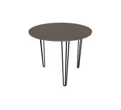 Kitchen table ZAC-2 R880*16 Grafit (black rod legs 3 pcs)