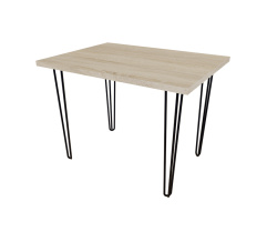 Kitchen table ZAC-2 1000*750*32 Sonoma Oak (black tapered rod legs 4 pcs)