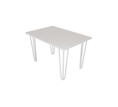 Coffee table ZAC 660*440*16 White Alba Nymphea (white tapered rod legs 4 pcs)