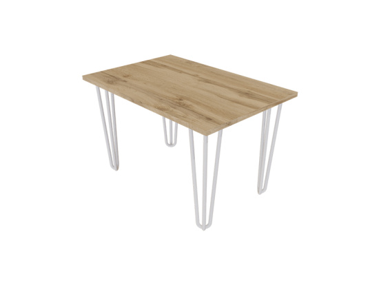 Coffee table ZAC 660*440*16 Taho Oak (white tapered rod legs 4 pcs)
