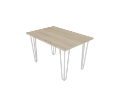 Coffee table ZAC 660*440*16 Sonoma Oak (white tapered rod legs 4 pcs)