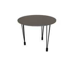 Kitchen table ZAC-2 R880*16 Grafit (black tapered rod legs 3 pcs)