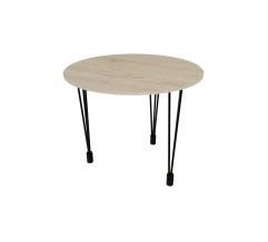 Kitchen table ZAC-2 R880*16 Sonoma Oak (black tapered rod legs 3 pcs)