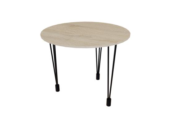 Kitchen table ZAC-2 R880*16 Sonoma Oak (black tapered rod legs 3 pcs)