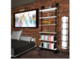 Decorative shelf with PiPe system, Makon-6, chipboard (DSP), 250×700 mm, Nymphaea Alba