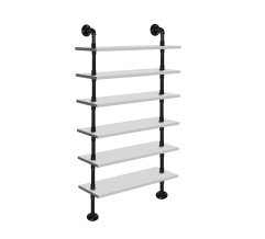 Decorative shelf with PiPe system, Makon-6, chipboard (DSP), 250×700 mm, Nymphaea Alba