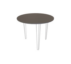 Kitchen table TOM R880*16 Grafit (white rod legs 3 pcs)