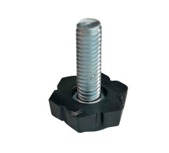 Adjustable leg M6 Black DC figured, 20pcs