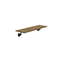 Decorative shelf with PiPe system, Sten-3, chipboard (DSP), 250×700 mm, Artisan Oak