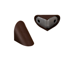 Single metal corner with plastic cap Wenge DC NEW, 10 pcs
