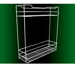 Drawer basket 150/2 enamel White  left / righ tDC