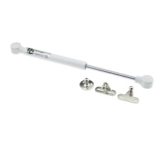 Gas spring for chipboard 60N convenient installation, 3 fasteners, white DC