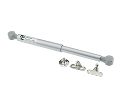 Gas spring for chipboard 80N in capsule, 3 fasteners, grey DC