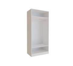 Cabinet without doors for Hinged-door wardrobe BIG 900*550 (hanging rail) White Alba Nymphea