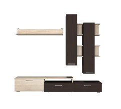 Wall unit DORIS Sonoma Oak/Wenge Magic