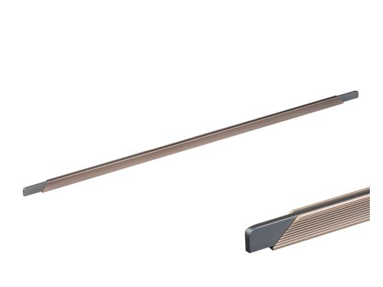 Ручка профильная DL 9389/850 ChSl/GR Шампань Рифлёный/Графит ДС