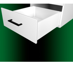 Tandembox SLIM L-500mm H-167mm for 18mm chipboard White  DC PremiumLine