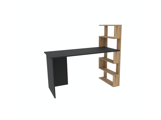 Computer desk ROBERT (right-side) Black/Taho Oak