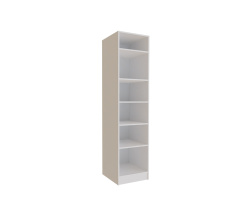 Cabinet without doors for Hinged-door wardrobe BIG 450*550 (shelves) White Alba Nymphea