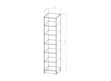 Cabinet without doors for Hinged-door wardrobe BIG 450*550 (shelves) White Alba Nymphea