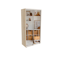 Sliding door wardrobe OPTIMA 1200*600*2400 Sonoma Oak (2 doors, with mirror)