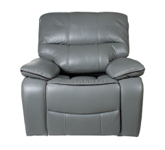 Mechanical leather recliner chair Gray