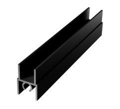 Upper horizontal profile L-5,5m Matt Black DC OptimaLine