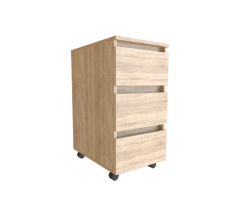 Office cabinet EMMA with casters Sonoma Oak