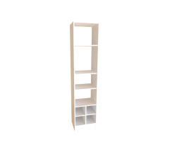 Cabinet bookcase AIDA White Alba Nymphea (without front panels)