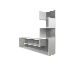 Wall unit universal UNIKA Monolyth/White Alba Nymphea