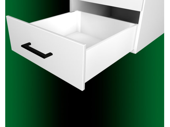 Tandembox SLIM L-500mm H-86mm for 18mm chipboard White  DC PremiumLine