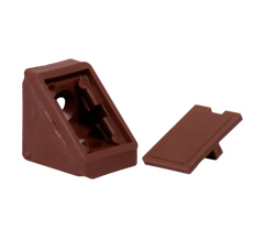 Single mounting corner Hazel Nut DC, 10pcs
