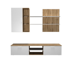 Wall unit HELEN Taho Oak/White Alba Nymphea