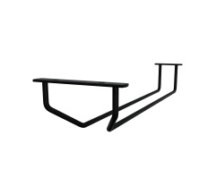 Ceiling glass holder L-450 mm single Black DC